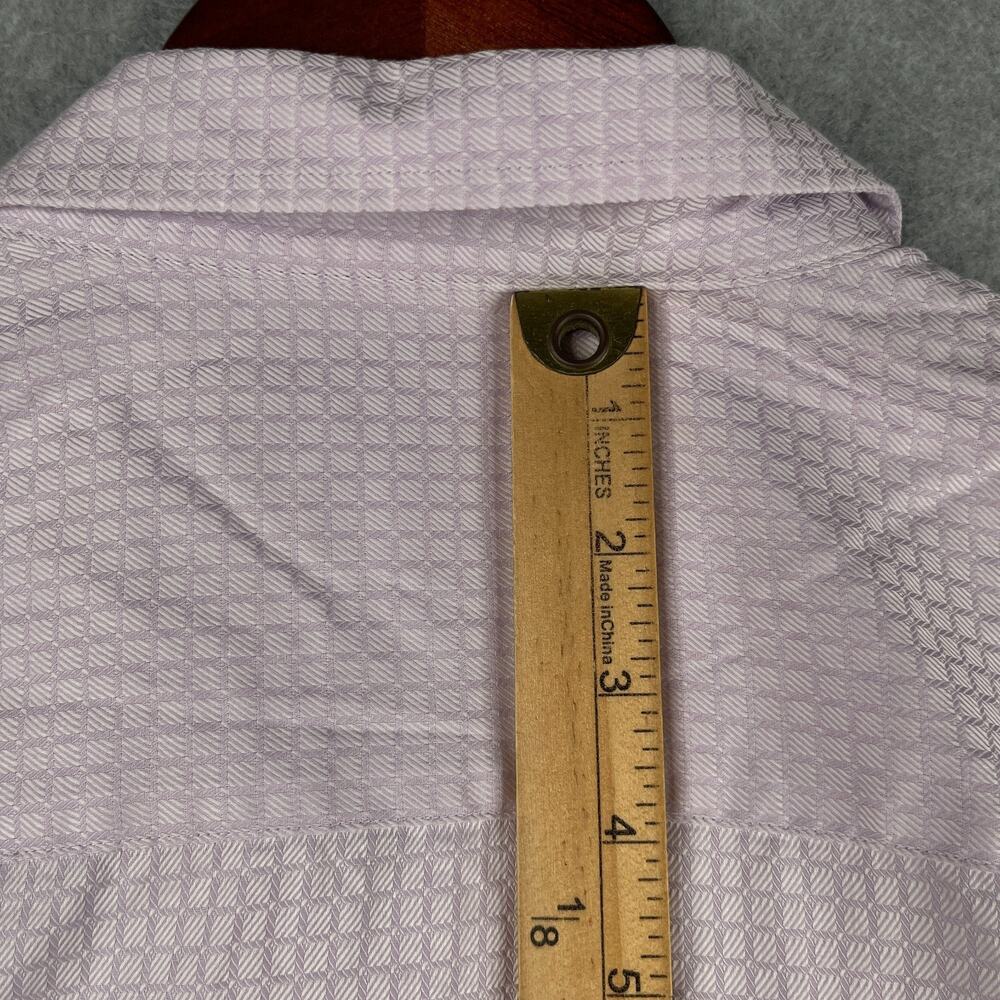 Johnston & Murphy Shirt Large Pink Check Flip Cuff Casual Button Up Long Sleeve - Picture 7 of 10